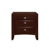 New Merlot Nightstand With 2 Chambered Drawer