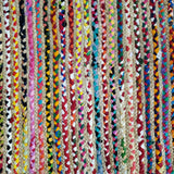 2' X 3' Rainbow Colors Jute Rag Braided Scatter Rug