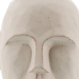8" Matte White Ceramic Bust Decorative Sculpture