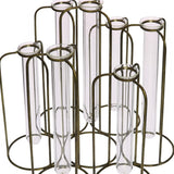 Burnished Gold Test Tube Cluster Vase