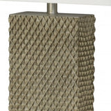 Set Of 2 Golden Waffle Table Lamps