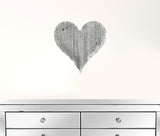 12" Farmhouse White Wash Wooden Heart
