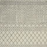 4' X 6' Gray Geometric Power Loom Area Rug