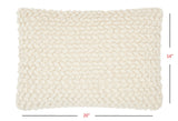 Off White Knotted Detail Lumbar Pillow