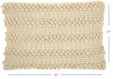 Cream Pom-Pom Detailed Lumbar Pillow