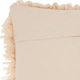 Loose Luscious Shag Beige Throw Pillow