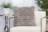 Loose Luscious Shag Light Pink Throw Pillow
