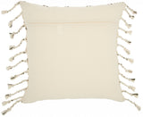 Brown And White Grid Detail Throw Pillow