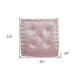 24" X 24" Ivory Polyester Solid Color Floor Cushion