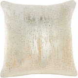 Cream Sequined Ombre Throw Pillow