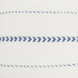 Bohemian White Cotton Accent Pillow With Blue Tassel Details