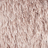 Square Blush Pink Shag Throw Pillow