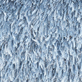 Long Ocean Blue Shag Throw Pillow