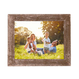 9" X 12" Rustic Farmhouse Espresso Brown Wood Frame