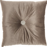 Royal Blue Center Beaded Tuft Throw Pillow