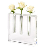 Modern Clear Square Block Optical Crystal Vase