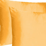 Goldenrod Dreamy Set Of 2 Silky Satin King Pillowcases