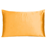 Apricot Dreamy Set Of 2 Silky Satin Standard Pillowcases