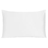 White Dreamy Set Of 2 Silky Satin Standard Pillowcases