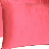 Fuchsia Dreamy Set Of 2 Silky Satin Standard Pillowcases