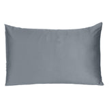 Dark Gray Dreamy Set Of 2 Silky Satin Standard Pillowcases