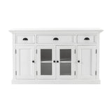 White Accent Cabinet With Glass Doors