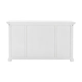 White Accent Cabinet With Glass Doors
