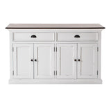 Modern Farmhouse Brown And White Buffet Server