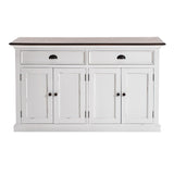 Modern Farmhouse Brown And White Buffet Server