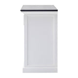 Modern Farmhouse Black And White Buffet Server With Sliding Doors
