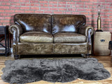 3' X 5' Black Natural Sheepskin Area Rug