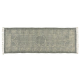 3’ X 8’ Sky Gray Distressed Medallion Runner Rug