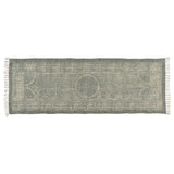 3’ X 8’ Sky Gray Distressed Medallion Runner Rug