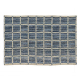 5' X 8' Blue And Gray Dhurrie Area Rug