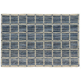 5' X 8' Blue And Gray Dhurrie Area Rug