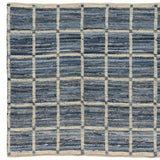 5' X 8' Blue And Gray Dhurrie Area Rug