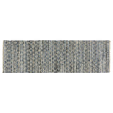 3' X 8' Blue And Gray Ogee Runner Rug