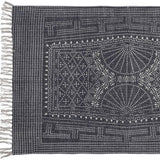 3' X 8' Blue And Ivory Batik Runner Rug