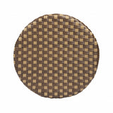 24" Brown Rattan Backless Bar Chair