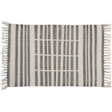 2' X 3' Gray And Cream Broken Stripes Scatter Rug