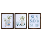 Set Of Three Beach Themed Wall Art