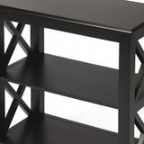 25" Brown Two Tier Standard Bookcase