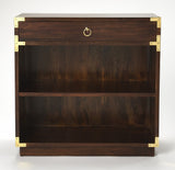25" Brown Two Tier Standard Bookcase