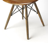 30" Dark Brown Rattan Side Chair