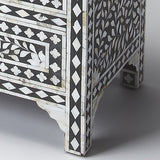23" Bronze Metal Six Drawer Chest