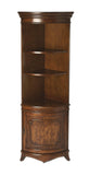 24" Brown Solid Wood Frame Standard Display Stand With Three Shelves