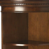 24" Brown Solid Wood Frame Standard Display Stand With Three Shelves