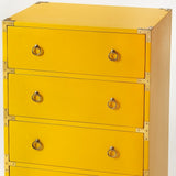 30" Clear Glass Three Drawer Chest