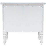 32" White Solid Wood Four Drawer Gentlemans Chest