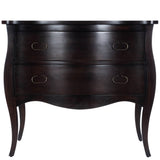 34" Brown Solid Wood Two Drawer Chest